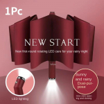 P&ouml;&ouml;rlev LED-taskulambi vihmavari, vastupidav ja vastupidav p&auml;ikesevari, meeste naiste kahe luuga p&auml;ikesevari, vihma- ja s&auml;ravari, kahekordse kasutusega