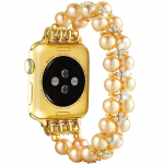 Randmepael P&auml;rlrihm Apple Watchi jaoks Band 8 Ultra P&auml;rlitega 49mm Naistele terasest Ehted Elastne Iwatch Series 7 6 SE 5 4 3 44mm 40mm 42 45mm 42 44 45 49mm
