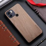 &Uuml;mbris Xiaomi Redmi A1 Plus 4G funda bambuspuidust mustriga Nahk Nelja nurga tagakaane coque Xiaomi redmi a1 plus 4g &uuml;mbrisele Redmi A1 Plus must