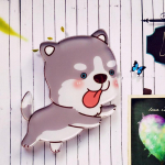 Koomiksi armas kodukaunistamise magnetkleebis lemmikloomale akr&uuml;&uuml;list k&uuml;lmkapimagnet populaarsed 4-5 cm aksessuaarid M