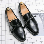 Uus meeste kleit Nahast kingad Luksuslik mood peigmehe pulmakingad Meeste itaalia stiilis Oxfordi kingad, suur suurus 38-46 38 must