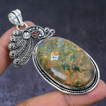 Rainforest Jasper Gemstone 925 Steling Silver Jewelry Pendant 2.99 w6g67