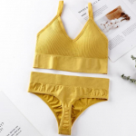 Naiste &otilde;mblusteta rinnahoidjakomplekt Seksikas stringid madala v&ouml;&ouml;kohaga alusp&uuml;ksid Traadita rinnahoidja Bralette pesu rinnahoidja naiste aluspesu komplekt M