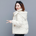 Moodne paks talvejope naistele, kellel on avar ja soojad riided L valge