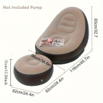 T&auml;ispuhutav laiskdiivantool PVC flokeeriv kokkupandav diivan jalatsooniga Libistatav l&otilde;unas&ouml;&ouml;gitooli komplekt v&auml;litingimustes kokkupandav lamamistool 1 Set kohv