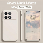 Poco X6 Pro &uuml;mbris, ruudukujuline vedel silikoonist pehme kate Xiaomi Poco X6 Pro jaoks Poco X 6 Pro X6Pro Pocox6 Pro 5G telefoni&uuml;mbris For Poco X6 Pro