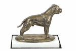 Staffordshire Bull Terrier, Staffy III - dog figurine, figure on a white base, trophy for Art-Dog dog show exhibition