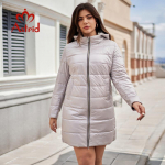 Astrid Naiste s&uuml;gistalveparka suures suuruses naiste riided, pikk polsterdus, soe kapuuts, naiste tepitud jakk, uus mantlid AM-10569 L