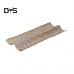 Kleepumatu laineline baguette-leivapann perforeeritud baguette k&uuml;psetusplaat itaalia itaalia leiva jaoks S kuldne