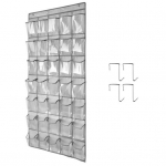 Uksepealne kingakorter 35 l&auml;bipaistva suure taskuga Ruumis&auml;&auml;stlik Tugev rippuv hoiukott kingade jaoks Kindad S&ouml;&ouml;giriistad hall