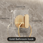 1/4 tk Isekleepuvad seinakonksud Akr&uuml;&uuml;l Vannitoa konksud riputamiseks Veekindel luksuslik kleepuv konksuga k&auml;ter&auml;tikuhoidja Kodutarvikud 1pc kuld