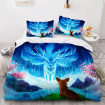 3D Loomade Voodipesukomplekt Poistele ja Meestele, Udusulgtekid, Padjap&uuml;&uuml;rid, 2/3-osaline King ja Queen Vooditele, Luksuslik Kodutekstiili Tekikotikomplekt Baby 100x135cm