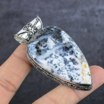 Natural Dendrite Opal Gemstone 925 Sterling Silver Jewelry Pendant 2.76 a3m35