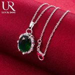 925 Sterlingi h&otilde;beripatsiga kaelakee Moodsad pulmaehted O-45CM