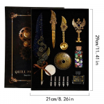 Vintage kalligraafia pliiatsi sulgedega t&auml;itesulepeakomplektid tindiga kirjatarbed Quill Creative Retro kirjutuspliiats Koolitarbed tumesinine v&auml;rv