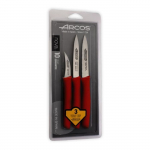 Couteaux Mondadores Arcos Nova 189622 komplekt ja oks&uuml;deerimata Nitrum ja Mango Rouge Polypropyl&egrave;ne 3 t&uuml;kki sous blister.