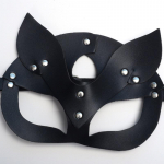 Fashion Halloween Carnival Cat Mask Studs Club naistele Cosplay 1 tk PU nahk