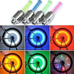 Lot de 8 bouchons de valve LED lumineux pour roue de v&eacute;lo
