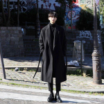 Talvine Uus Korea Versioon Meeste Puuvillane Villane Mantel Soe Keskmise Pikkusega Pikk Trenchcoat Vabaajak&auml;epiduriga Jakk Mehed M must