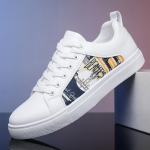 Moodsad tossud meestele Platvormiga Graffitiga Poiste Vabaaja Valged Jalan&otilde;ud Suurused 47 48 T&ouml;&ouml;riistad Meeste Moodsad Jalan&otilde;ud L&otilde;uendkingad CN 39(Insole 24.5 cm gray