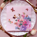 20tk/pakend 33*33cm 2-kihiline lillemustriga peosalvr&auml;tik