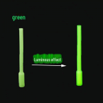 Hammustusvastane helendav &otilde;ngen&ouml;&ouml;ri komplekt luminofoor-PVC torudega fluorestseeruv roheline v&auml;rv