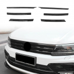 6 tk auto esikaitseraua v&otilde;rk keskv&otilde;re Grill vormimisribad katte trimmi auto stiil VW Tiguan MK2 2016-2024 ABS jaoks