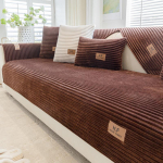 Stripes Jacquard Faux K&uuml;&uuml;liku karusnaha libisemisvastane pl&uuml;&uuml;s diivani kate Immation karusnahast diivanipadja kate elutoa soe kate 110x160cm