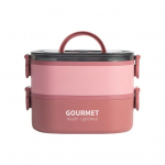 1400 ml/2000 ml lekkekindel Bento l&otilde;unakarp koos virnastatava Sporkiga, korduvkasutatav lastele T&auml;iskasvanutele Mikrolaineahi n&otilde;udepesumasin, s&uuml;gavk&uuml;lmik ja ohutu l&otilde;unas&ouml;&ouml;k Dual Layer punane