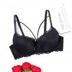 Naiste must pitsrinnahoidja Rihmaga Seksikad rinnahoidjad juhtmega polsterdatud Push Up naistepesu B Cup vormitud aluspesu 34B 36B 38B 40B 80B must