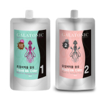Galatonic Squid Ink Color Gray Gray Hair Dye Agent 1 500ml + Agent 2 500ml, 4N natural brown, 1 set gray