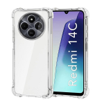 jaoks Redmi 14C 4G Airbag Kukkumiskindel Ultra Thin HD Clear l&auml;bipaistev kristall pehme silikoon TPU &uuml;mbris telefoni kate Redmi 14C 4G valge