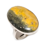 Natural Bumble Bee Jasper 925 Sterling Silver Jewelry Ring Size 7.5 c6n63