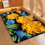 3D Flower Cross-Border Vannitoa p&otilde;randamatt &ndash; libisemisvastane, kiiresti kuivav, vett imav vaip 80*120cm