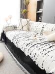 Boheemlase stiilis sametine diivanikate tutiga, k&otilde;ikideks aastaaegadeks, diivanikatted, kassi kriimustuskindlad, t&auml;ielikult kattev diivanir&auml;tik, piknikumatt 180x130 gray
