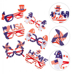 6 tk iseseisvusp&auml;eva prillid peo fotokabiini rekvisiidid Cosplay prillid naljakad kaunistustarbed isamaaline plastik 16x15cm