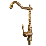 Dagu antiikne &uuml;he k&auml;epidemega p&ouml;&ouml;rlev segisti kraan K&ouml;&ouml;k Vannituba Valamu kraan messing viimistlus