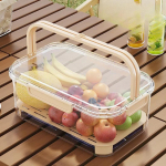 V&auml;rskelt s&auml;iliv kast, kaasaskantav plastikust piknikukast, suur tihendiga k&uuml;lmkapi hoiukonteiner v&auml;litegevuste ja k&uuml;lmhoiu jaoks beež