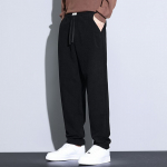 Coffee Khaki must hall lahtised vabaaja p&uuml;ksid meeste talvefliis termomoodp&uuml;ksid paksud samet sirged laia s&auml;&auml;rega dressip&uuml;ksid M must/valge