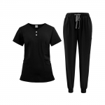 Naiste vormiriietus kiiresti kuivav kangas &uuml;hev&auml;rviline V-kaelusega tasku L&uuml;hikeste varrukatega p&uuml;kste &uuml;likond Kuiv-&otilde;e t&ouml;&ouml;riided S