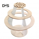 Puidust pusle-lillevaas varrehoidjaga Raske meisterdamise ehitusplokk lillekimpude vitriin Kodukontori t&ouml;&ouml;laua kaunistus B