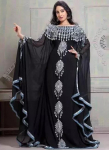 Stiilne must Maroko kaftan Georgette Jakk Kleit Islami Kaftan Dubai XS must