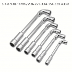 L-kujuline perforeeritud pesaga mutriv&otilde;tmete komplekt &ndash; kuusnurksete pesadega autoremondit&ouml;&ouml;riistad &ndash; Mehaaniku k&auml;sit&ouml;&ouml;riistad &ndash; rauasulamist kere &ndash; MYS kaubam&auml;rk 6-7-8-9-10-11mm