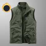 S&uuml;gis/talv Plus Velvet Vest v&auml;lispordivest keskealistele ja eakatele meestele Kiirelt kuivav mitme taskuga vabaajavest 6XL armee roheline v&auml;rv
