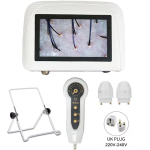 5-tolline laetav LCD-nahaanal&uuml;&uuml;si skanner UUS 50X/200X HD digitaalmikroskoop juuksefolliikulite detektoriga peanaha diagnostikamasin UK Plug