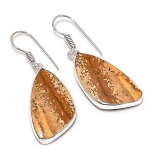 Picture Jasper Handmade 925 Sterling Silver Jewelry Earring 1.69 h8m32