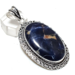Natural Sodalite Gemstone 925 Sterling Silver Jewelry Pendant 2.60 f0o13