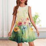 T&uuml;drukute suvekleit Varrukateta, tr&uuml;kitud v&auml;rviline vabaajakleit 110 armee roheline v&auml;rv