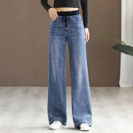 Oversize 34 vabaaja laia s&auml;&auml;rega teksad naiste lapit&ouml;&ouml;d k&otilde;rge v&ouml;&ouml;kohaga vintage kottis Vaqueros kevadised teksap&uuml;ksid pitsiga sirge pantalon 34 must