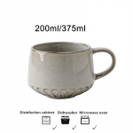 200 ml/375 ml Jaapani stiilis keraamiline pallitass Retro Minimalistlik kohvikruus Hommikus&ouml;&ouml;gitass Kodukontori joogin&otilde;ud Joogivee trummel 200ml